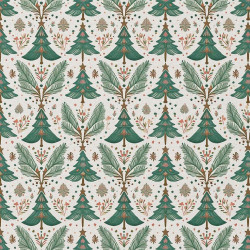 Algodón estampado BLUTREE Blanco / Verde